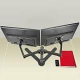 UWYTGF Dual Monitor Stand Mount,Fully Adjustable Dual Monitor Arm for 12-27 Inch Screens,Mount Fits Up to 8Kg/17.6 Lbs Per Arm,80cm
