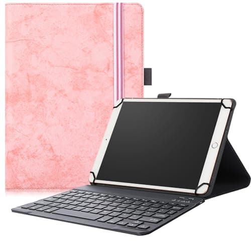 Neezee for 9-11” FIRYMID A1119T/ Lebsytb P30 Tablet Case with Keyboard – Slim 2-in-1 Folio Cover (Pink, FIRYMID A1119T/ Lebsytb P30)