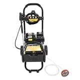 2200PSI Professional Gas Pressure Washer,2.4GPM 7HP Engine Wheels Commercial Gas Power Washer, 3400RPM,with 5 Nozzles 26.25FT Hose,for Cleaning Walls, Terraces, Vehicles, Garden