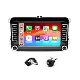 4+64G Car Stereo for VW Tiguan 2007-2013 with Wireless Carplay & Android Auto, 7 Inch Touchscreen Android Car Radio with GPS Navigation WiFi Bluetooth FM/RDS SWC Backup Camera