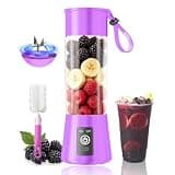 Mini Portable Blender for Smoothies - 13 Oz Newly Upgrade Cordless Rechargeable Personal Size Blender with 380Ml Juice Cup, BPA Free Material & High-Speed Blending, Suit for Sports Picnic