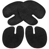 FESTFENDS 2 Pairs Thong Sandals Foot Pads with Non-Slip Self-Adhesive Forefoot Cushions, Black Silicone Shoe Toe Protectors for Flip-Flops and Sandals, Prevent Blisters and Friction