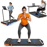 Walking Pad with Incline & Vibration Fat Burning, Under Desk Treadmill for Home Office, Quiet 2.5HP Folding Treadmill with LED Display Tracking, No Assembly