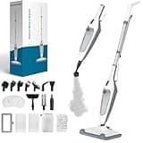 PEEH Steam Mop for Floor Cleaning, 12 in 1 Handheld Steam Cleaner for Home, Floor Steamer for Hardwood Windows Tile Laminate Shutter & Clothes with Attachments (grey)