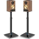 5Rcom Universal Speaker Stands for Surround Sound with 360° Swivel,Height Adjustable Bookshelf Speakers Stand from 32" to 43" with Cable Management, Speaker Stands Pair with Nonslip Pad Easy Install
