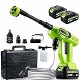 Cordless Portable Washer, 1100 PSI, Battery Operated, 6-in-1 Nozzle, 23FT Hose, 4.0Ah Battery with Charger, for Car, Home, Garden, Patio