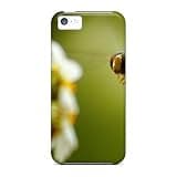5c Scratch-proof Protection Case Cover For Iphone/ Hot Bee On Flower Phone Case