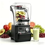Commercial Blender for Smoothies 65Oz with Detachable Soundproof Enclosure, 2200W, 5 Blending Programs, 6 Leaves Stainless Steel Blade, Self-Cleaning, Blender for Kitchen,Restaurant,Ice Crush,Shakes