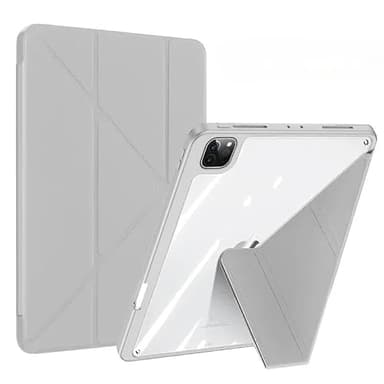 Hemasa IPad Case for Air 11, Air 5, Air 4, Pro 11, 10.2-inch, 10.5-inch, 9.7-inch, Compatible with M2, M3, M4 (Grey, 2024 iPadPro 11 M4)