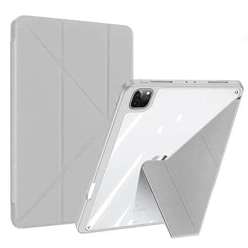 Hemasa IPad Case for Air 11, Air 5, Air 4, Pro 11, 10.2-inch, 10.5-inch, 9.7-inch, Compatible with M2, M3, M4 (Grey, 2024 iPadPro 11 M4)