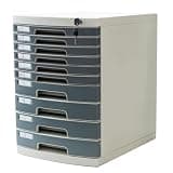 NUHSLF Multilayer Locking Desktop File Cabinet – Secure 6Drawer Plastic Organizer for Office Documents Ideal Small Filing Solution for Classification and Organization (One Color-10-Layersb)