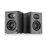Computer Speakers for Desktop PC - 60W Bluetooth Stereo Sound with Bass, Active Powered Speakers for Home Audio, Monitor, Laptop, Gaming & TV, (Black Pair)