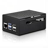 iUniker Metal Case Compatible with Raspberry Pi 5, Aluminum Pi 5 Case with Space for Active Cooler, M.2 NVMe HAT & POE HAT, GPIO Side Access, Vented Enclosure (Only Include Case)
