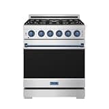 30 Inch Professional Liquid Propane with Precision Knob Control in Stainless Steel/Blue