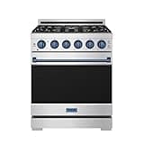 30 Inch Professional Liquid Propane with Precision Knob Control in Stainless Steel/Blue