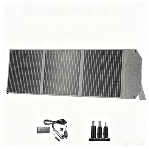 100W Foldable Monocrystalline Solar Panel, 23% High Efficiency, PD45W USB-C QC3.0 USB-A XT60 DC Port, Solar Charger with Dual Kickstands for Camping RV Off-Grid 12V Battery (100W 19.5 × 55.6 in)