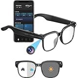Giinova 800W Ai Smart Glasses with Camera 1080P HD Video Recording, AI Translator for 160 Languages, GPT Object Recognition, Bluetooth Audio, Photochromic Lenses, 290mAh Long Battery for Travel Sports