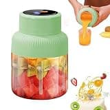 Portable Household Appliances Juicer, 2026 New Electric Juicer Cup Cordless Juice Mug with Digital Display, Dual Lid Compact Travel Drinking Cup, Personal Blender for Fruits & Vegetables
