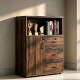 YCZYCZ Lateral File Cabinet with Lock, Metal Office Storage Cabinet, 2 Drawer Lateral File Cabinets for Home Office, A4 Letter Size, Heavy Duty Steel Filing Cabinet for Documents Storage