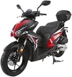 HHH Spider 200 EFI Scooter Clash 200cc EFI Deluxe Gas Powered 200cc Motorcycle Street Scooter Fully Automatic 14 inch Tires (Black Color)