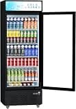 SUDEHO Full Size Commercial Glass Door Display Refrigerator for Cold Drinks Milk File Storage with Large Capcity