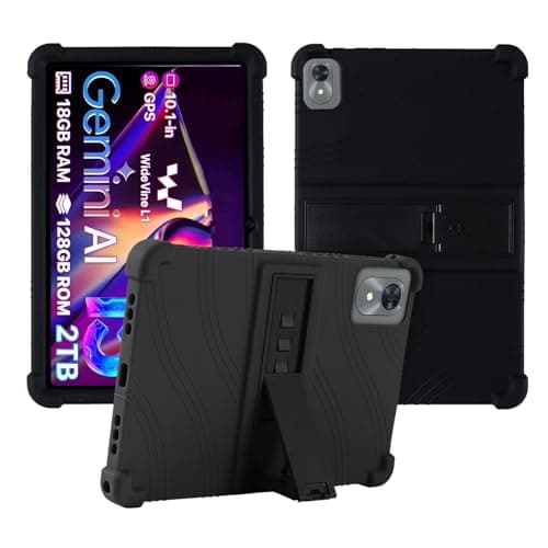 Case for OYEFIT T10 Tab 10.1 inch,Soft Silicone Protector Cover,Kids Friendly,Adjustable Stand Tablet Cover,4 Corners Thicken Shockproof,Black