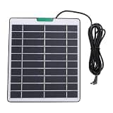 SENECESLI 5W Efficient Solar Panel Charger for Security Camera Doorbell, Indoor and Outdoor Use, Portable Monocrystalline (BLACK)