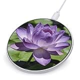 Purple Lotus Wireless Charger Magnetic Phone Induction Charger 10w Fast Wireless Charging Station Compatible with iPhone 17 16 15 14 13 12 Pro Max Samsung Galaxy S25 S24 S23