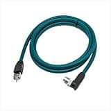 HCYIUWNPE M12 8pin X-Code Male Plug to RJ45 Encoding Wire Industrial Ethernet X-Type Network Cable 8-Code Shield Cat6 Connector f