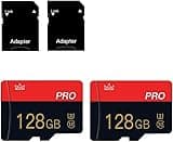 128GB Micro Memory Card Class 10 Memory Cards Mini TF Card with Adapter for Smartphones/Tablet/Drone/Game Console(2-Pack)