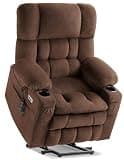 Dual Motor Power Lift Recliner Chair with Massage and Heat Infinite Position Electric Recliner Chair with Adjustable Headrest for Elderly Living Room Bedroom