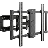 Full Motion TV Wall Mount for 85” 98” 110” TVs, 220 LBS Weight Capacity, Monolithic Steel Wall Plate with 6-Arm Precision Bearing, 2-Level Height Adjustment, VESA 1000x600mm, Anti-Sagging Design