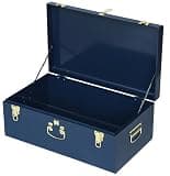 Vixdonos Large Metal Trunk Decorative Storage Box College Dorm Chest with Handle