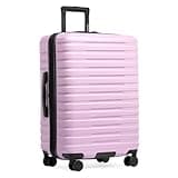 U.S. Traveler Boren Expandable Hardside Rugged Travel Luggage with 8 Spinner Wheels, Lavender, Checked-Medium 26-Inch