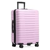 U.S. Traveler Boren Expandable Hardside Rugged Travel Luggage with 8 Spinner Wheels, Lavender, Checked-Medium 26-Inch