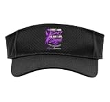 Funny Lupus Awareness Purple Ribbon Sport Sun Visor, Adult, One Size, Black