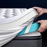Mega Support Memory Foam Mattress Topper for Pressure Relief, Dual Layer 2.5" Pillow Top Mattress Topper Plus 2.5" Cooling Gel Infused Memory Foam Mattress Pad (Snow, Twin XL)