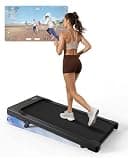 MJWW 6% Incline Walking Pad, Smart Under Desk Treadmill with App Control, 2.5HP Quiet, 300 LBS Weight Capacity, Installation-Free Portable Walking Jogging Treadmill for Home Office