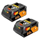 Upgraded 8000mAh Replacement for Ridgid 18V Battery Lithium Compatible with Ridgid 18 Volt Battery R840087 R840086 R840085 R840083 R840089 AC840085 AC840086 AC840087P AC840089 Drill Tools,2Packs