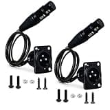 DIYTECH Premium XLR Pass Through Cable, No Solder, for Stage Box, Patch Panel, Floor Box - No Solder for Pro Audio Installations (Male to Female 2-Pack)