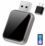 Ultra Mini Wireless CarPlay & Android Auto Adapter,Plug & Play for Factory Wired CarPlay Cars, Fast Auto Connect, No Lag, Compatible with iPhone (iOS 10+) & Android Devices, Includes USB-C ,Silver