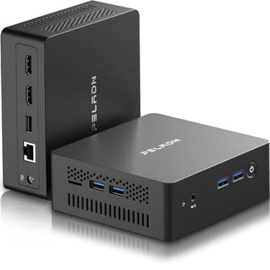 PELADN Mini PC J4105(up to 2.5GHz), 8GB DDR4 & 256GB SSD,4K HD,BT4.0,Dual HDMI Ports,Mini Desktop Computer,2.4G/5G WiFi Gigabit Ethernet Support Mini Computers