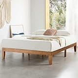 Mellow Naturalista Classic - 12 Inch Solid Wood Platform Bed with Wooden Slats, No Box Spring Needed, Easy Assembly, King, Natural Pine