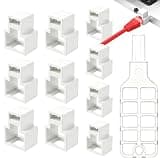 Ethernet Port Blocker, 10-Pack RJ45 Network Cable Locks with 1 Key | ABS Patch Cord Security Clip for Ethernet Ports, Network Jack Lock, Key Access System, for Router Server Laptop