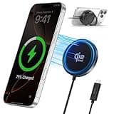 UZLNL 25W Magnetic Wireless Charger, Qi2.2 Fast Wireless Charging Pads with Kickstand,MagSafe Charger for iPhone 17/16/15/14/13/12 Series & AirPods 4/3/2/Pro, Samsung S26 S25 Series, Google Pixel 10