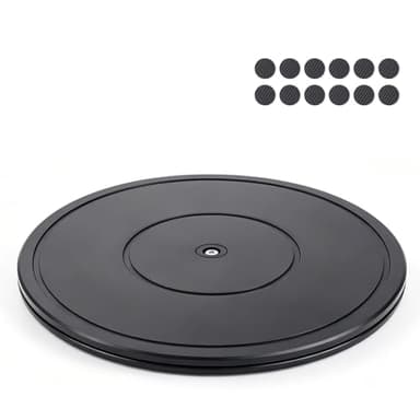 Upgraded 12 Inch 360° Rotating Lazy Susan Turntable Stand - Smoother Rotation & Stronger Load Bearing (Comes with 12 Non-Slip Pads) for Models, Plants, Crafts, TV, Monitor, Fish Tank & Laptop