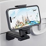 MiiKARE Airplane Travel Essentials Phone Holder, Universal Handsfree Phone Mount for Flying with 360 Degree Rotation, Accessory for Airplane, Travel Must Haves Phone Stand for Desk, Tray Table