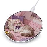 Pink Bohemia Wireless Charger Magnetic Phone Induction Charger 10w Fast Wireless Charging Station Compatible with iPhone 17 16 15 14 13 12 Pro Max Samsung Galaxy S25 S24 S23