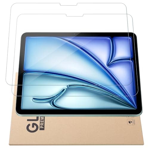 Xahpower Pack of 2 Screen Protectors for iPad Air 11 Inch M3 2025 / M2 2024 / M4 2026, 9H Hardness, HD Clear, Tempered Glass Compatible with iPad Air 8th/7th/6th Generation