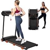 Treadmills for Home, 2.5HP Quiet Folding Treadmill with Heart Rate Sensor, 300lbs Weight Capacity, 7.5MPH, Incline Treadmill with USB Charge Station for Android & Bluetooth Speaker, 6 Shock-Absorbing